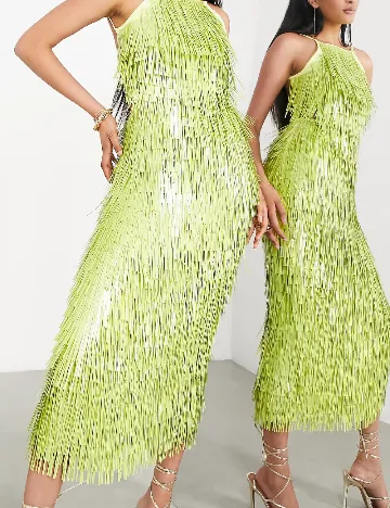 Rochie lunga ASOS, verde Verde