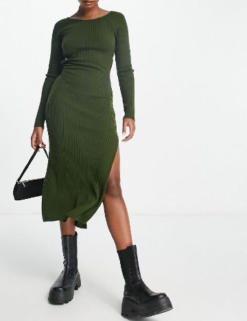 Rochie medie ASOS, verde