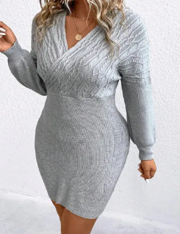 Rochie scurta SHEIN CURVE, gri Gri