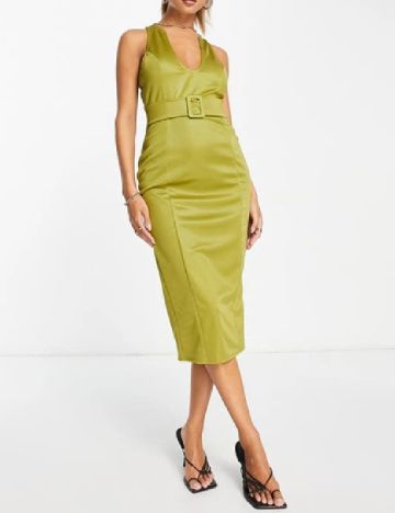 Rochie medie ASOS, verde