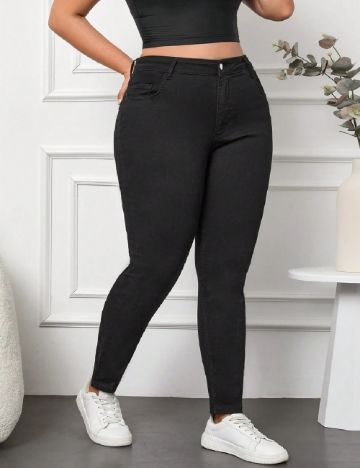 Blugi SHEIN CURVE, negru