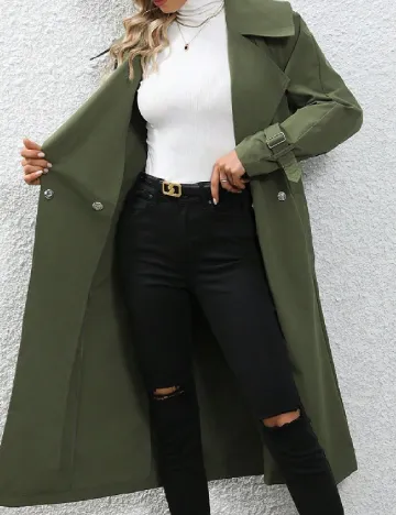 Trench SHEIN, kaki Verde