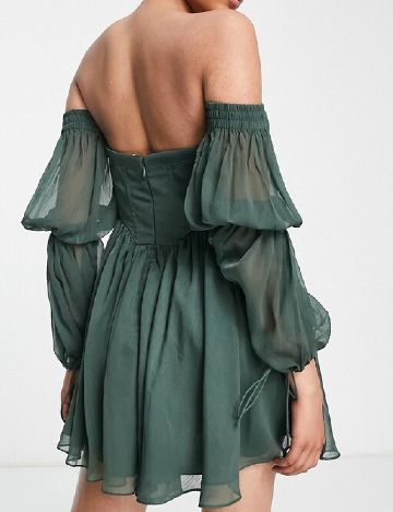 Rochie scurta ASOS, verde