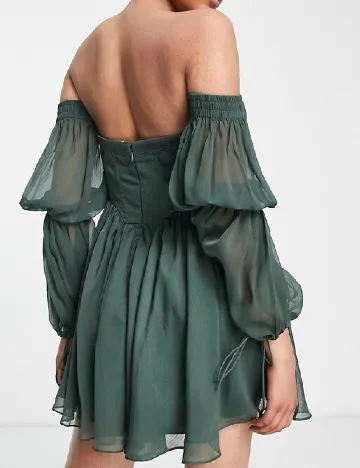 Rochie scurta ASOS, verde Verde