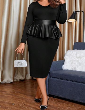 Rochie medie SHEIN CURVE, negru