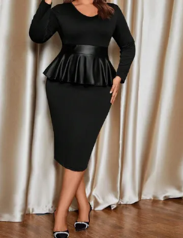 Rochie medie SHEIN CURVE, negru Negru