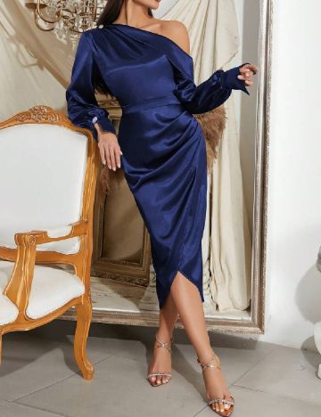 Rochie medie SHEIN, bleumarin