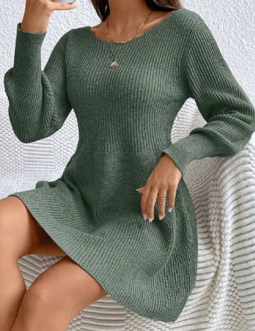 Rochie scurta SHEIN, verde