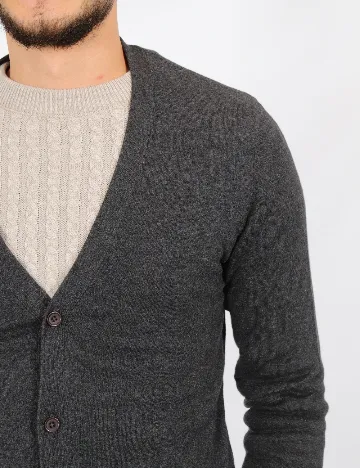 Cardigan ASOS, gri inchis Gri