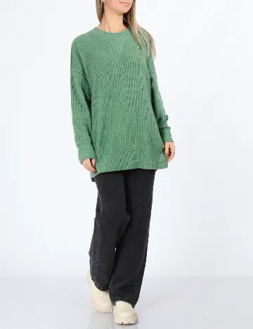 Pulover Oversize Aerie, verde Verde