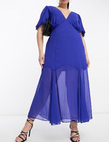 Rochie lunga ASOS Curve, albastru