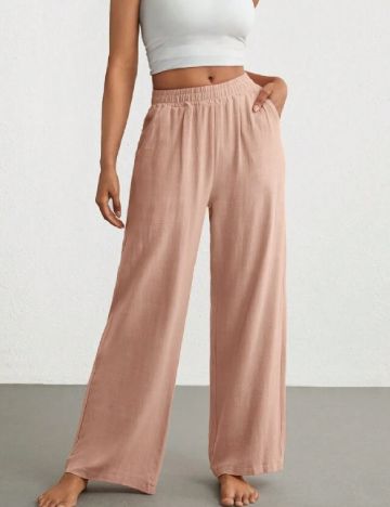 Pantaloni SHEIN, roz pudra