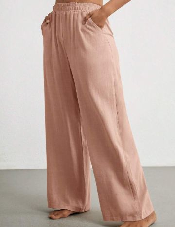 Pantaloni SHEIN, roz pudra