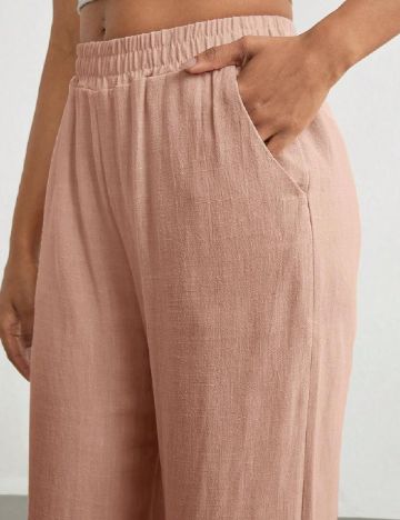 Pantaloni SHEIN, roz pudra