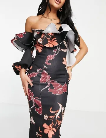 Rochie medie ASOS, negru Negru