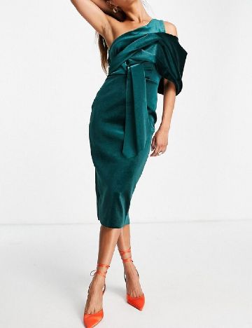 Rochie medie ASOS, verde