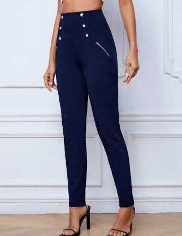 Pantaloni SHEIN, bleumarin inchis