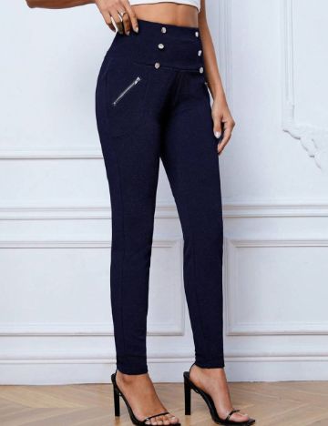 Pantaloni SHEIN, bleumarin inchis