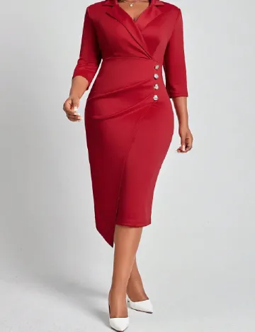 Rochie medie SHEIN CURVE, rosu Rosu