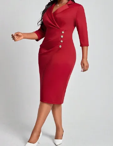 Rochie medie SHEIN CURVE, rosu Rosu