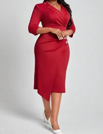 Rochie medie SHEIN CURVE, rosu Rosu