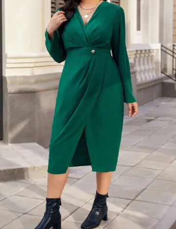 Rochie medie SHEIN CURVE, verde Verde