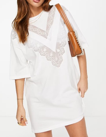 Rochie scurta Top Shop, alb