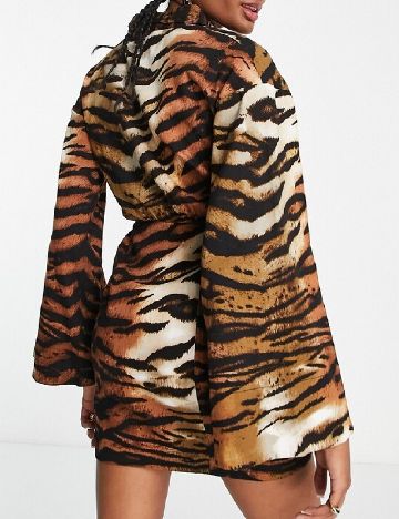 Rochie scurta ASOS, animal print