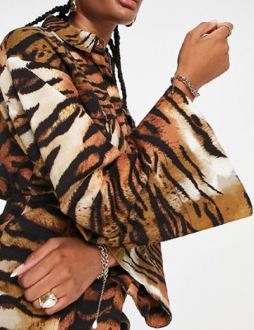 Rochie scurta ASOS, animal print