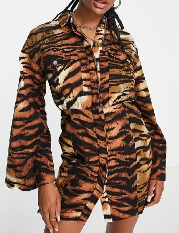 Rochie scurta ASOS, animal print