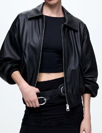 Geaca Pull&Bear, negru