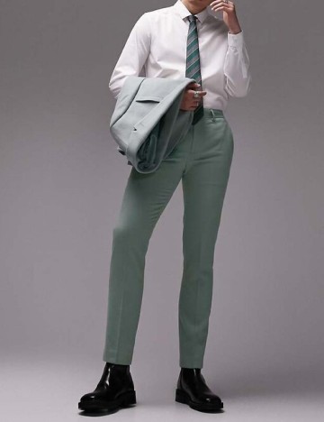 Pantaloni Topman, verde