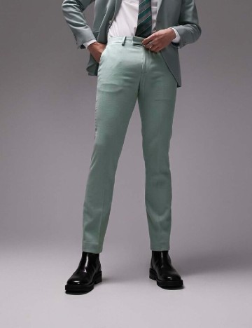 Pantaloni Topman, verde