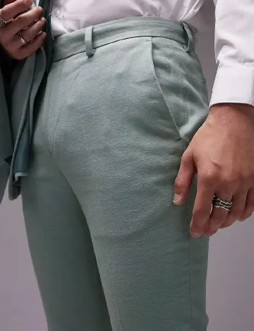 Pantaloni Topman, verde Verde