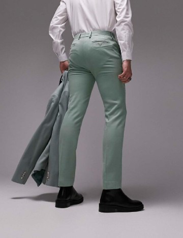 Pantaloni Topman, verde