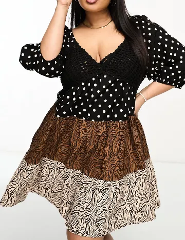 Rochie scurta ASOS Curve, mix culori Mix culori