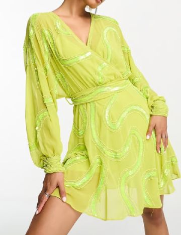 Rochie scurta ASOS, verde