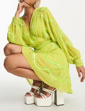 Rochie scurta ASOS, verde