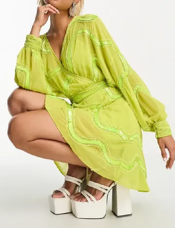 Rochie scurta ASOS, verde Verde