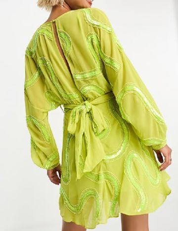 Rochie scurta ASOS, verde