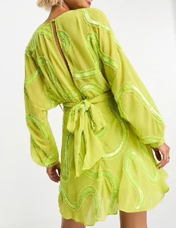 Rochie scurta ASOS, verde Verde