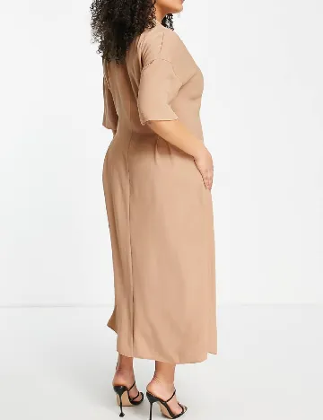 Rochie medie ASOS Curve, maro deschis Maro