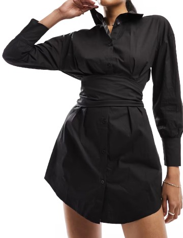 Rochie scurta Parisian Tall, negru