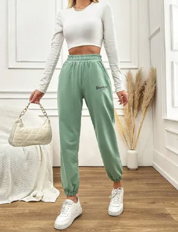 Pantaloni SHEIN, verde Verde