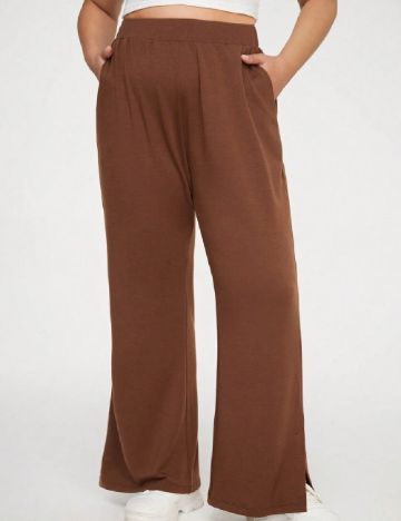 Pantaloni SHEIN CURVE, maro