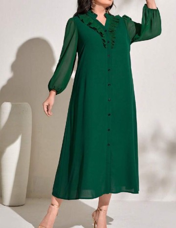 Rochie lunga SHEIN CURVE, verde