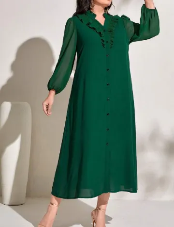 Rochie lunga SHEIN CURVE, verde Verde