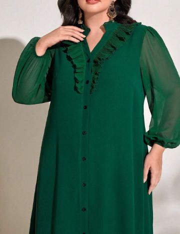 Rochie lunga SHEIN CURVE, verde