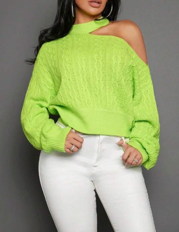 Pulover SHEIN, verde