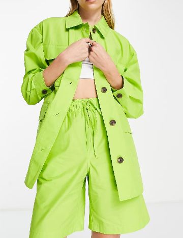 Camasa Oversize Top Shop, verde